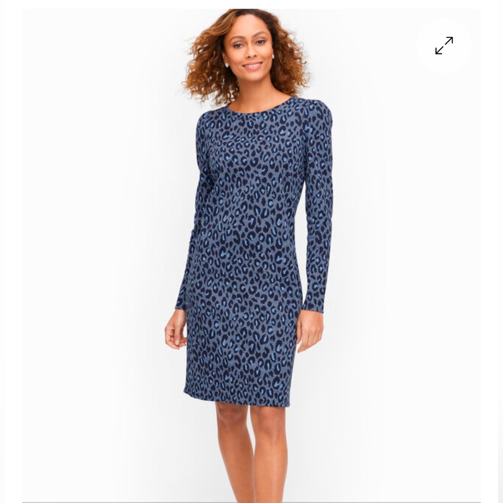 Talbots animal print sweatshirt dress